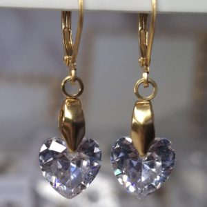 Zarcillos piedra corazón