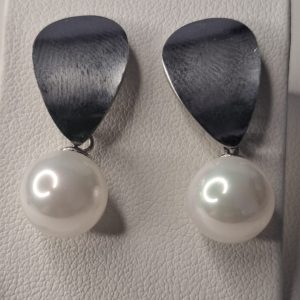 Zarcillo plata perla