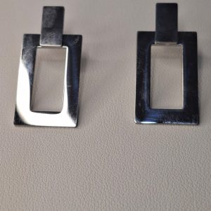 Zarcillo plata rectangulo pequeño