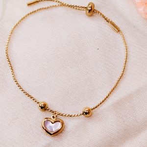 Pulsera corazón blanco