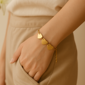 Pulsera triple corazón