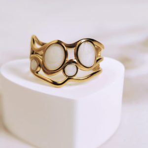 Anillo Ajustable blanco moin