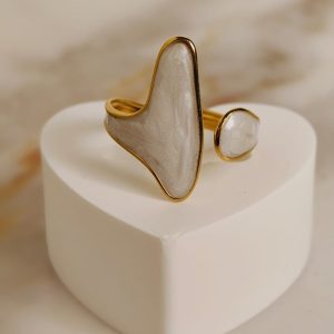 Anillos ajustables blancos altos