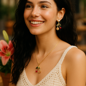Conjunto cereza roja