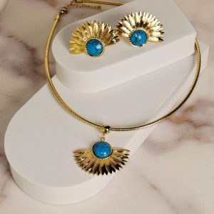 Conjunto ojo turquesa